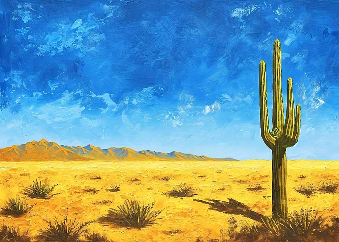 Endless desert horizon