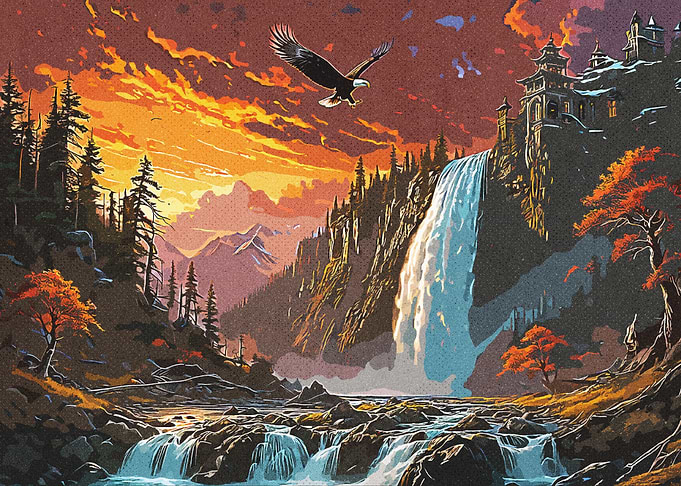 Playing Eagle Waterfall