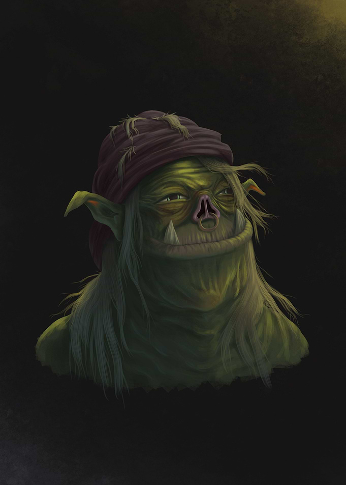 Old Female Orc Portrait