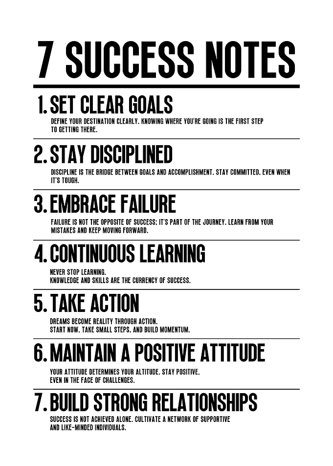 7 Success Notes