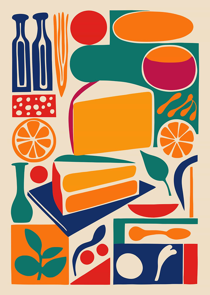 Retro Abstract Cheese