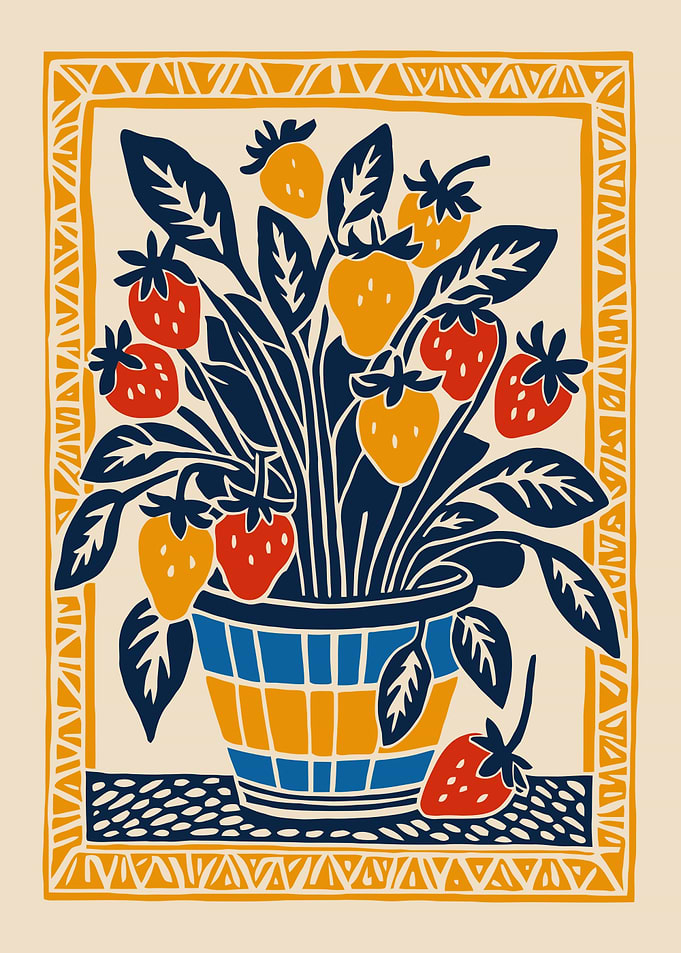 Retro Strawberry Tree