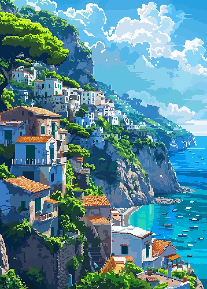 Mediterranean Pixel Art