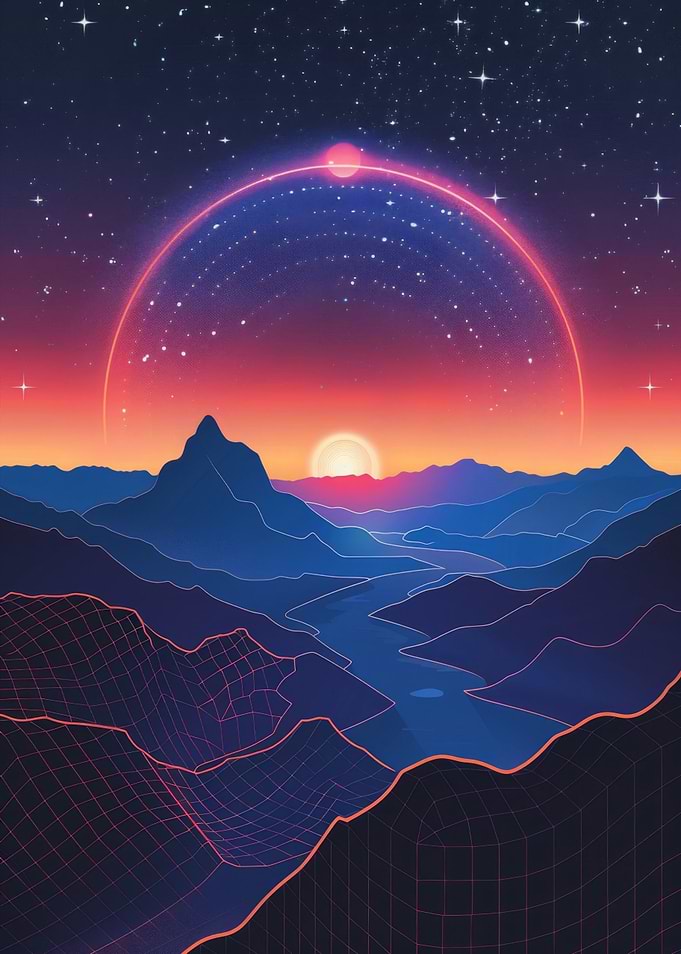Retro Landscape Synthwave