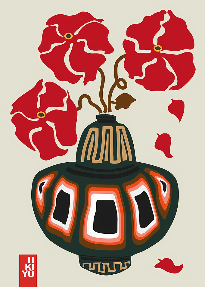 Ukiyo Vase Flower