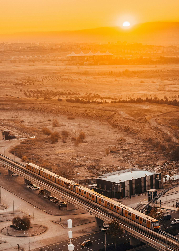 dawn in desert