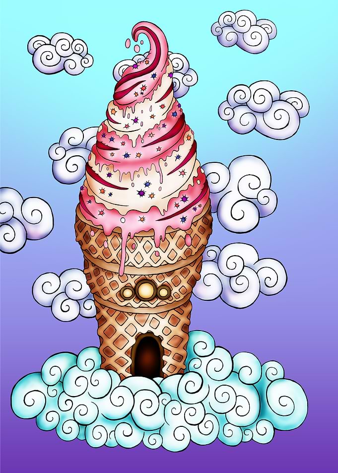 Whippy Strawberry + Clouds