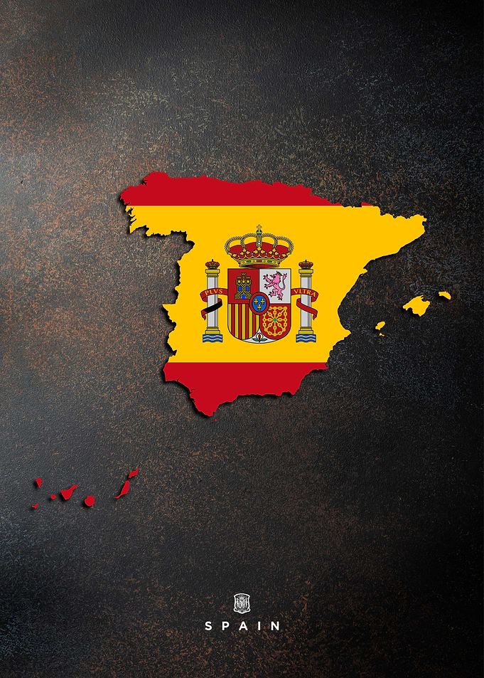 spain flag maps