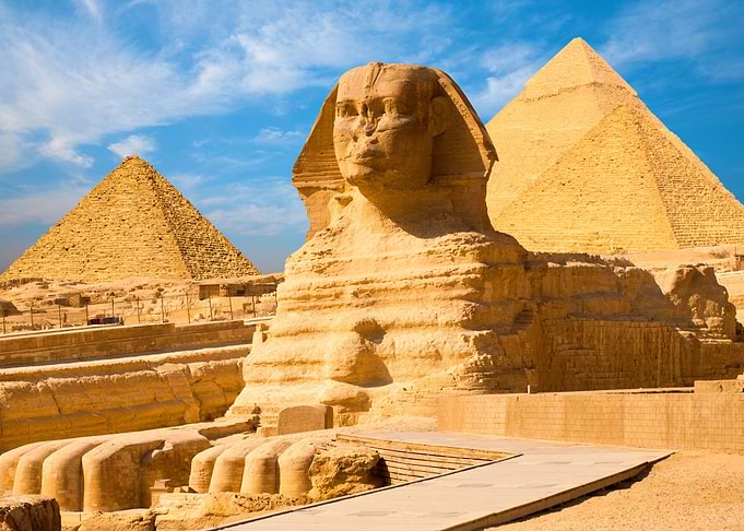 Great Sphinx And Pyramids