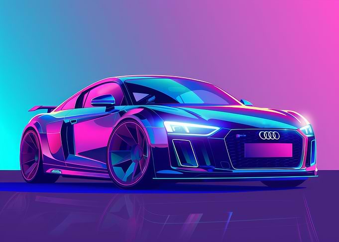 Audi Pastel Car