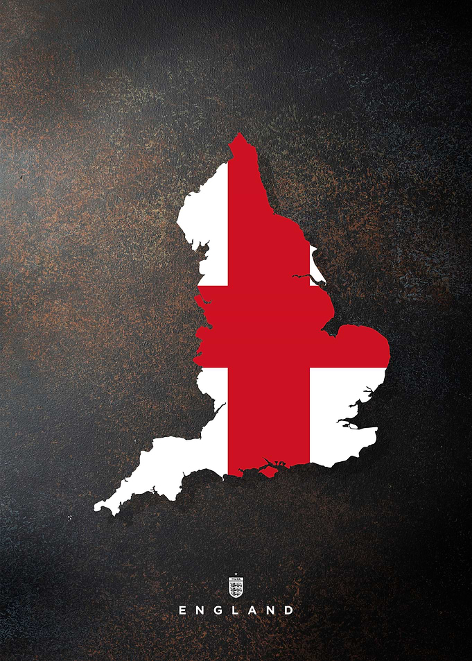 England flag map