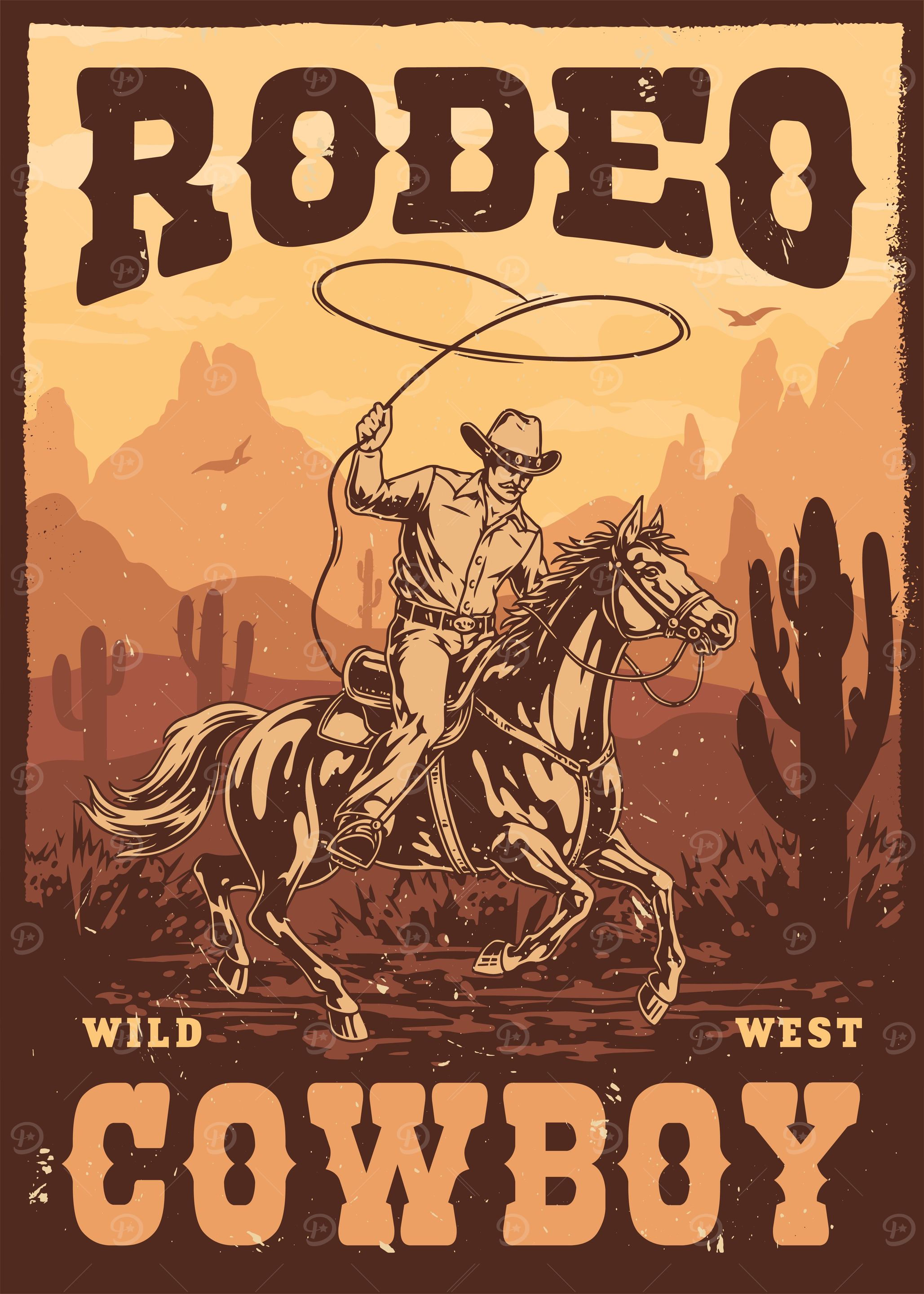 Rodeo Wild West Cowboy