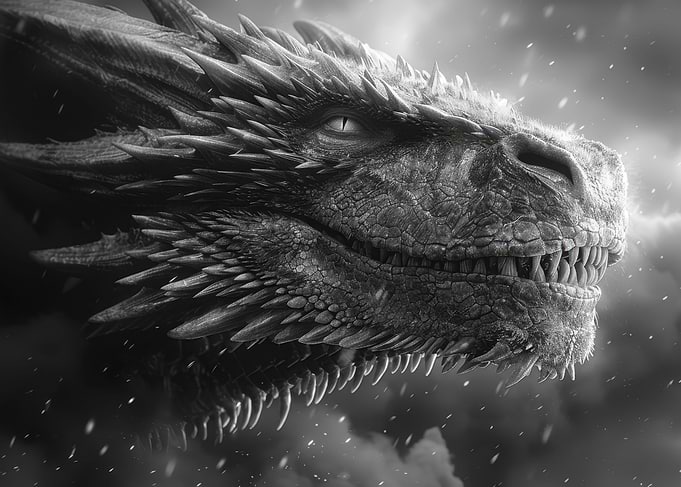 Dragon close up mysterious