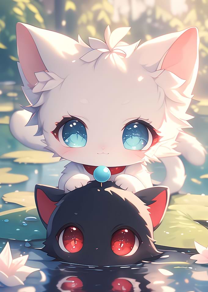 Cute Black and White Cat