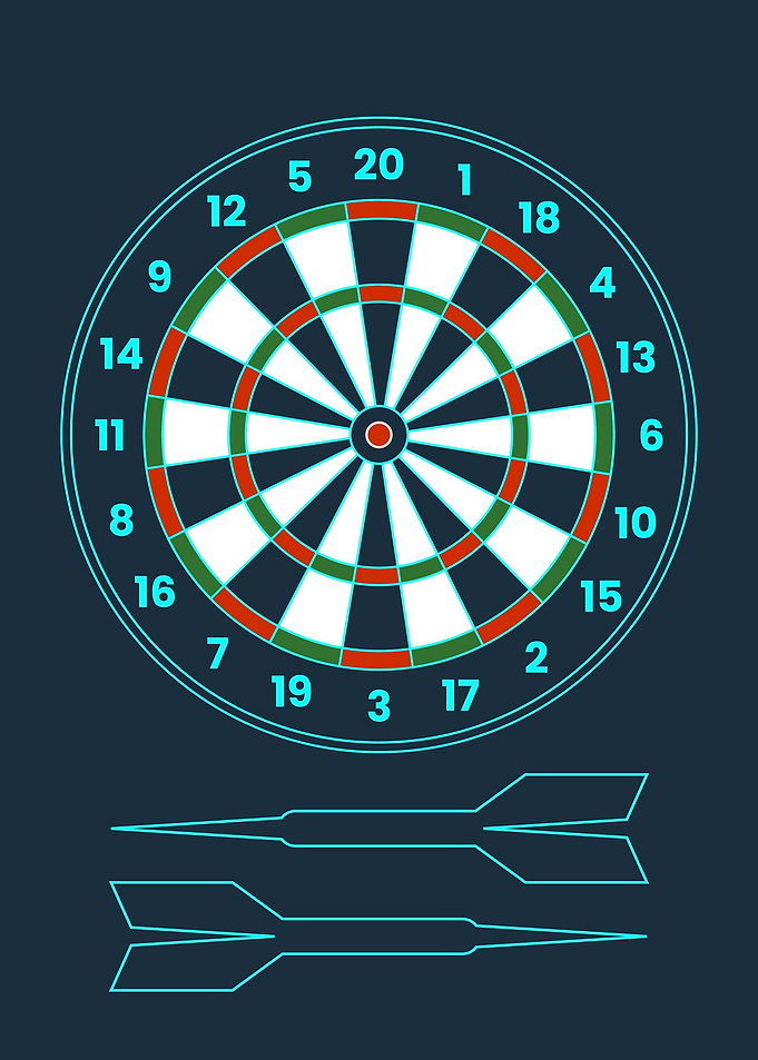 Neon Dartboard Design