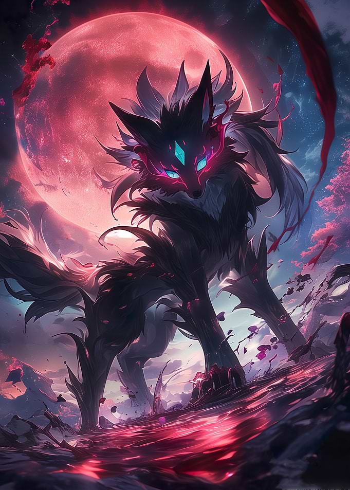 Anime Bloodmoon Wolf