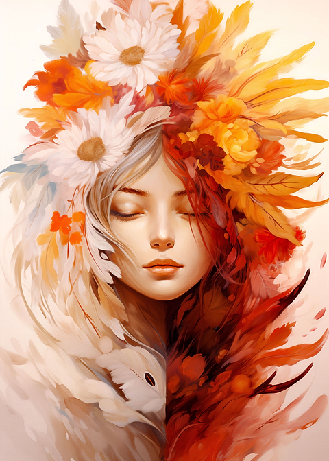 Mystic Feathered Beauty — living room metal wall art