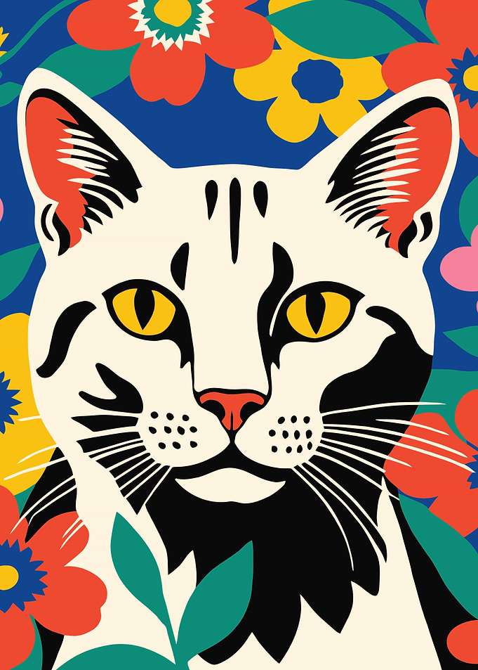 Colorful Cute Cat