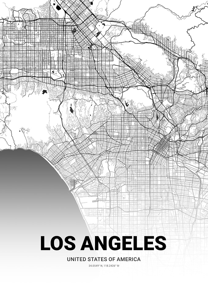 Los Angeles USA Map