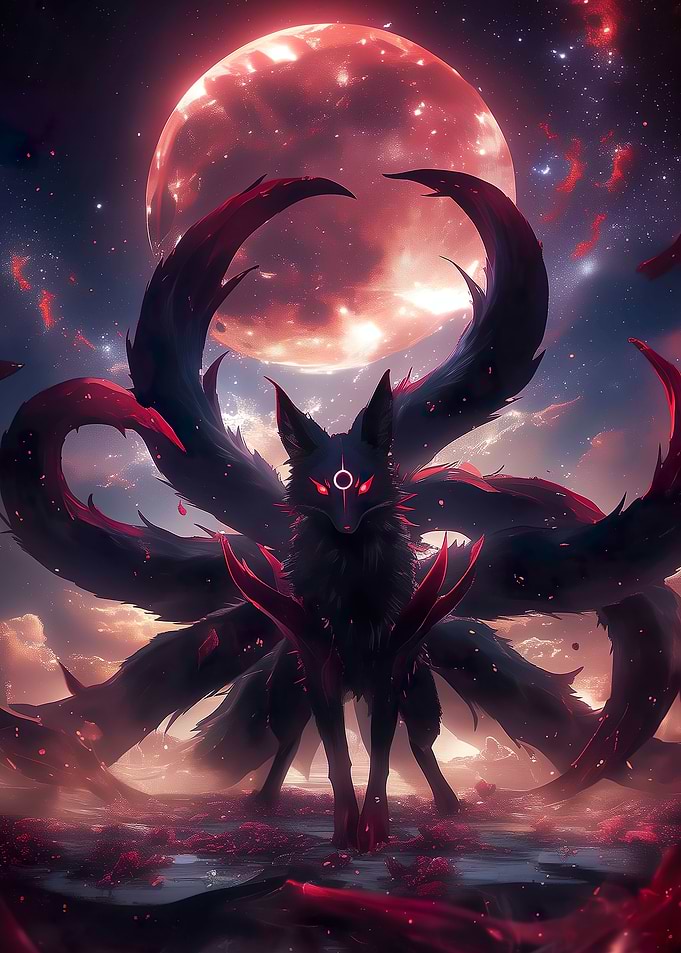 Kitsune in Bloodmoon