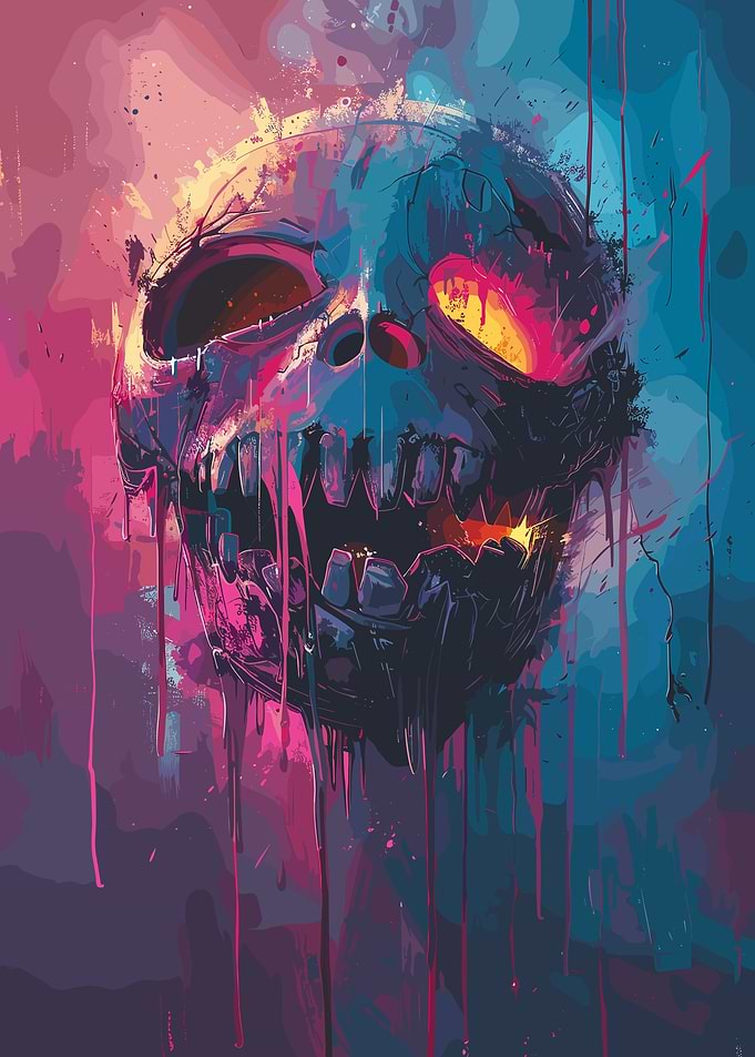 Colorful Smile Crazy Face
