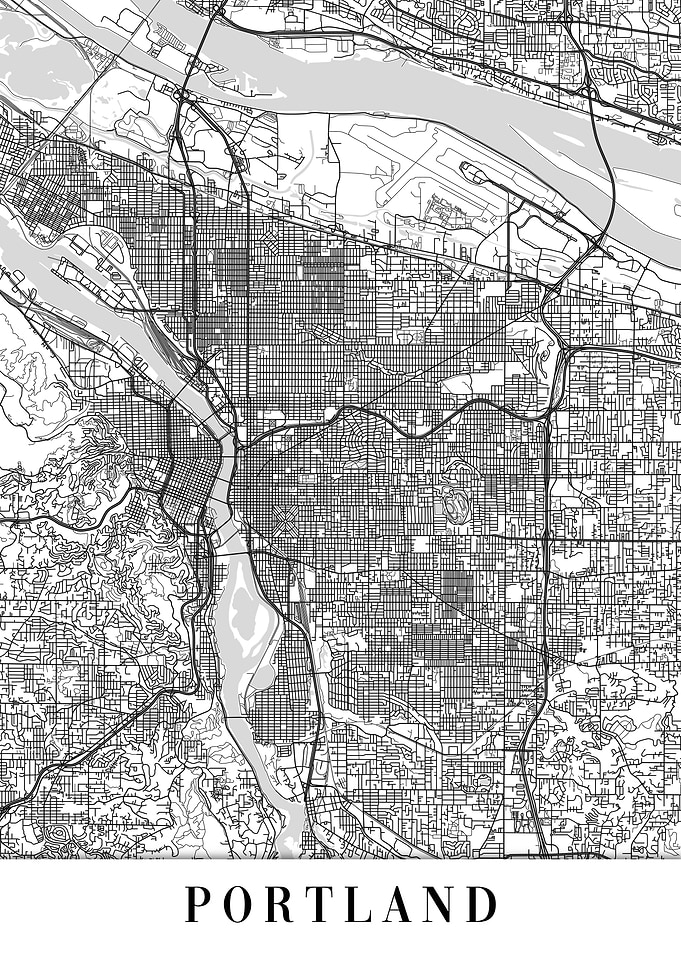 Portland White Map