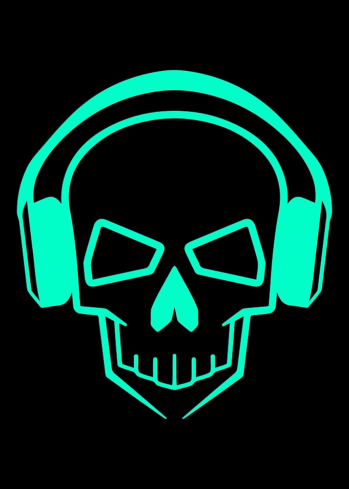 HEADPHONES SKULL BLUE