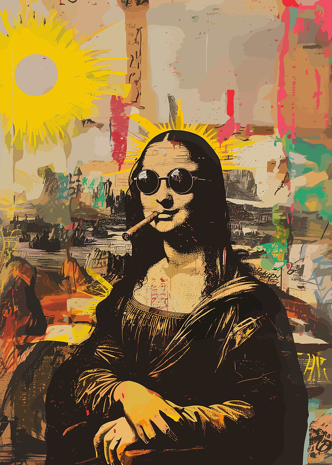 Mona Lisa Basquiat Style