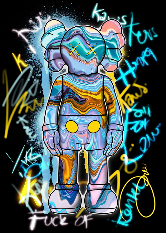 graffiti kaws