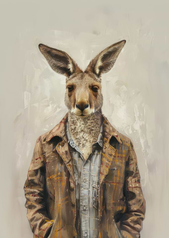 Kangaroo in Jacket