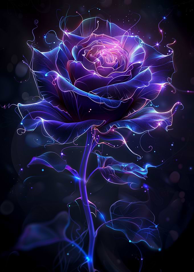 Cosmic Rose Flower