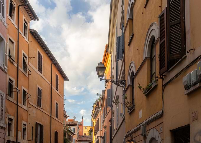 Row of buildings Rome