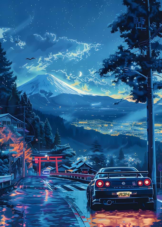 Nissan R34 Fuji Japan car