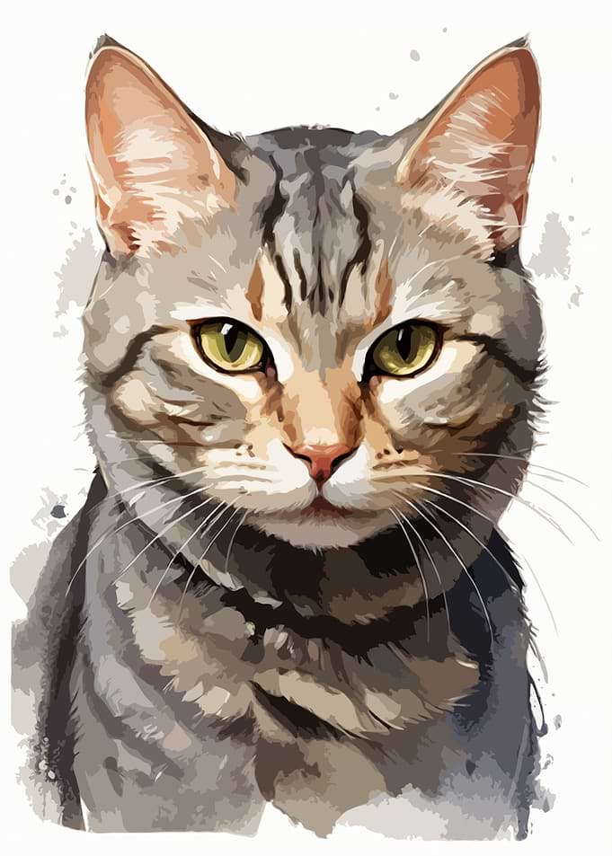 Cute Cat Painting