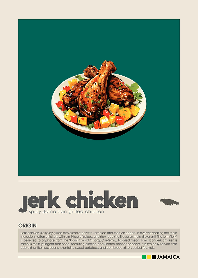 Jerk Chicken food art
