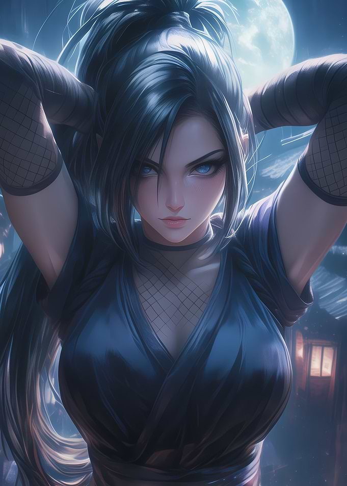 Moonlit Kunoichi Warrior