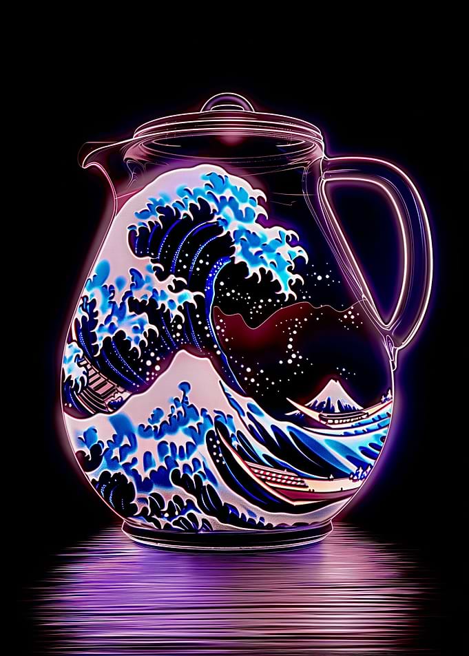 Retro Japanese wave drink