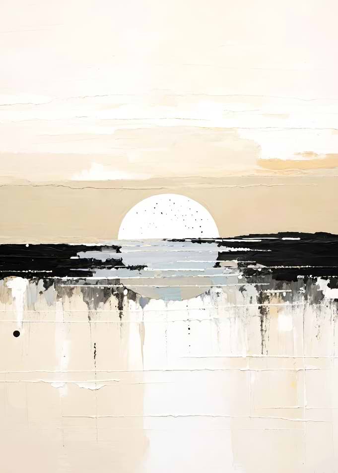 Beige Minimalist Sunset