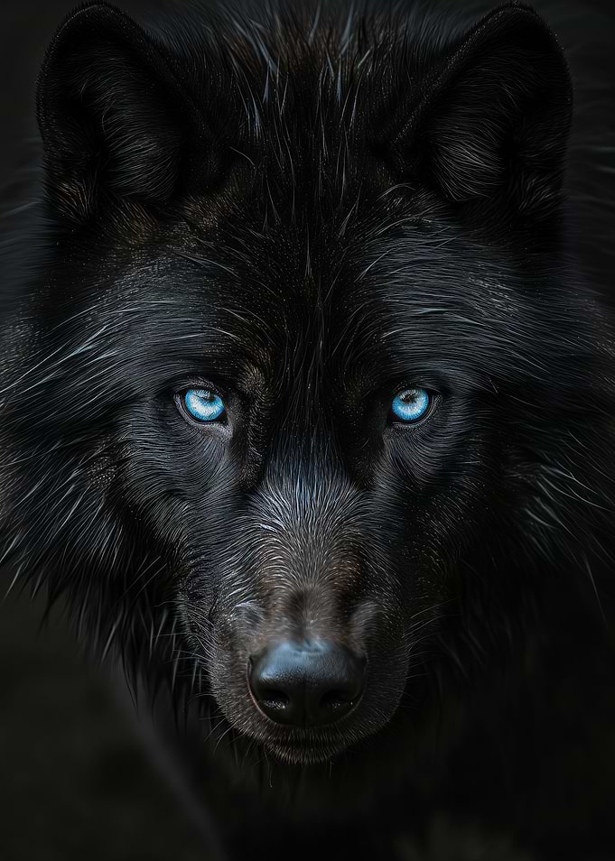 Black Wolf Portrait