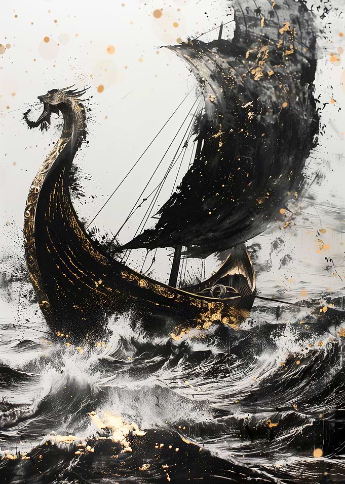 Black Viking Drakkar