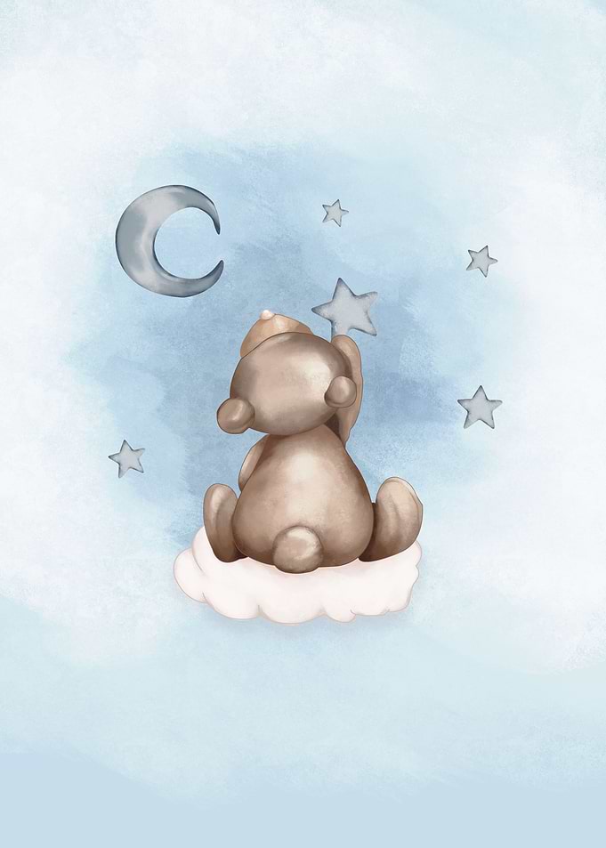 Cute Bear on Cloud
