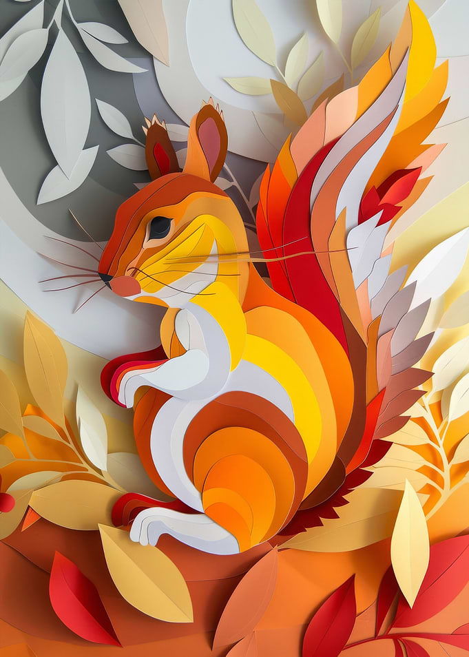 Squirrel Flat Paper