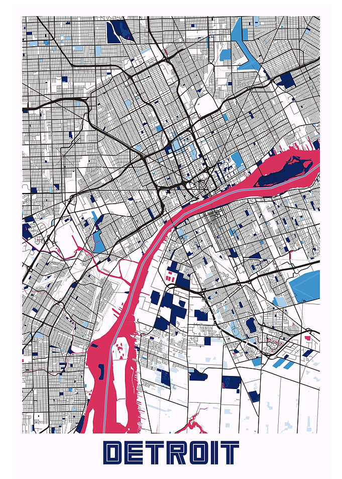 Map of Detroit