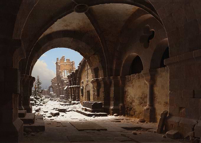 Church Ruins in Winter