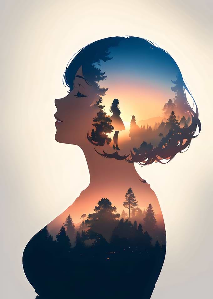 silhouette of a woman