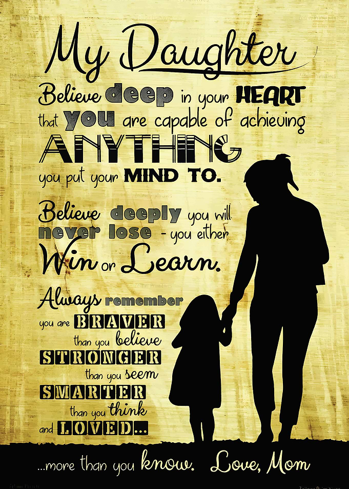 To My Daughter Gift