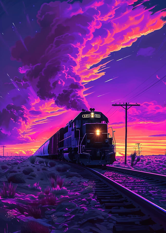 Retro Locomotive Train