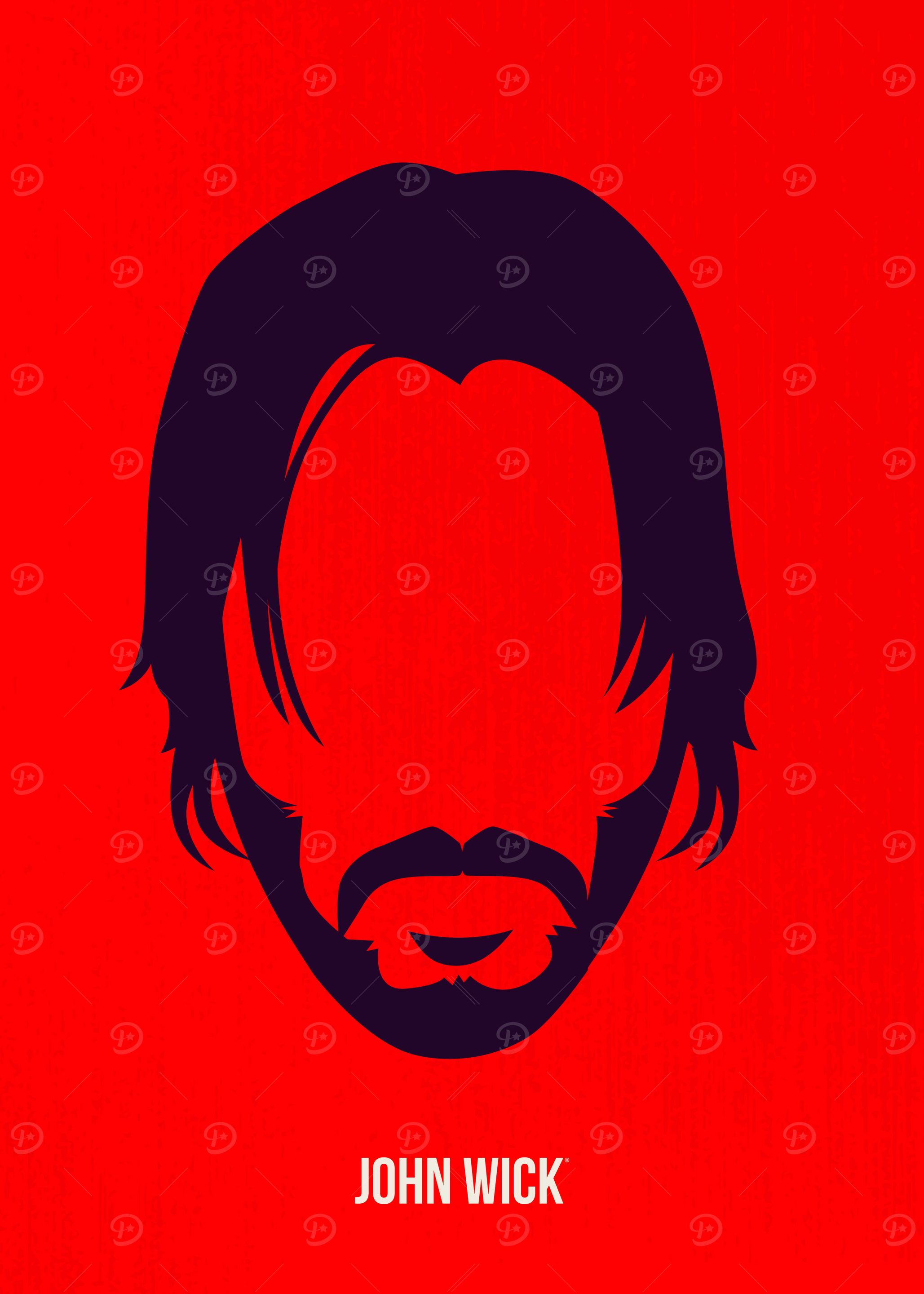 John Wick: Iconic Red Silhouette