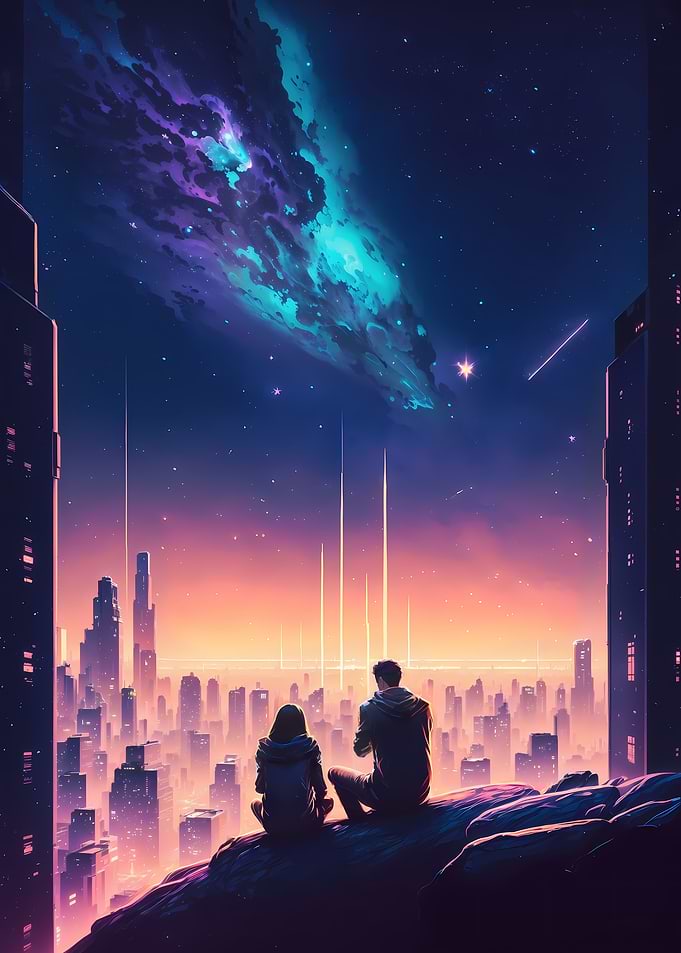 Anime City Sunset