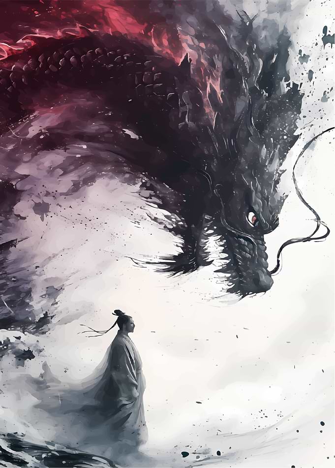 Japanese Samurai Dragon